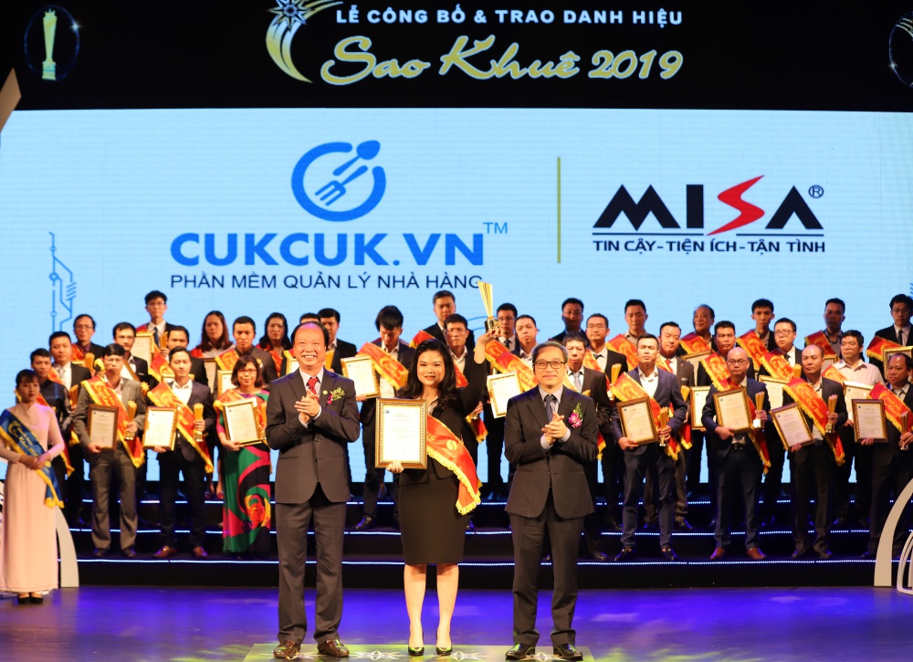 MISA nhận cúp Sao Khuê 2019 cho Phần mềm quản lý nhà hàng CUKCUK.VN