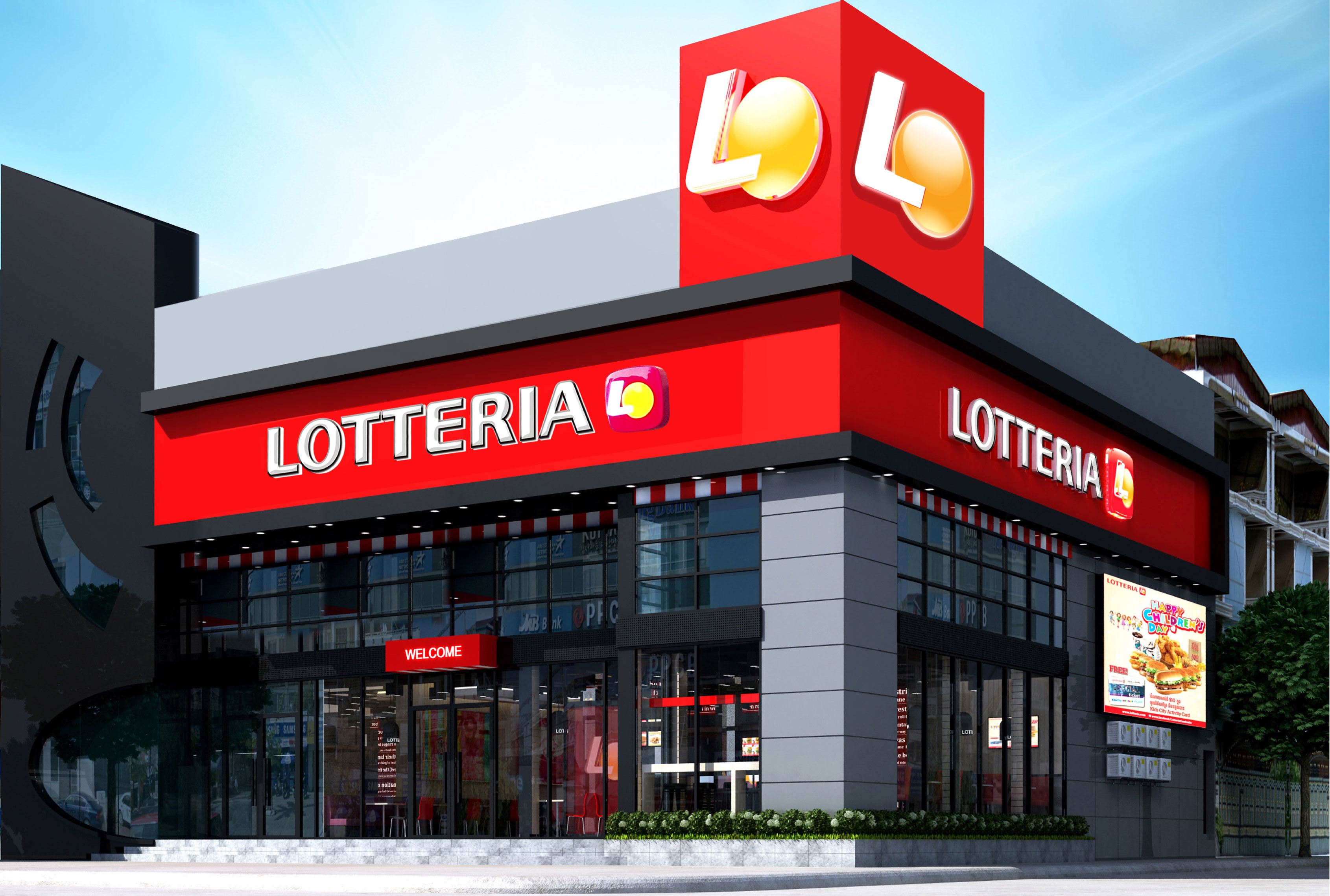 mặt bằng kinh doanh đồ ăn nhanh Lotteria