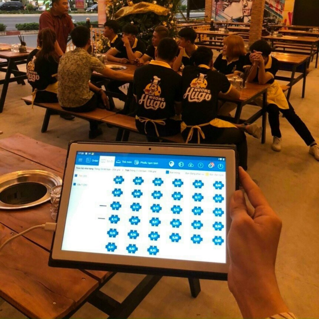 phần mềm quản lý quán cafe MISA CukCuk trên tablet