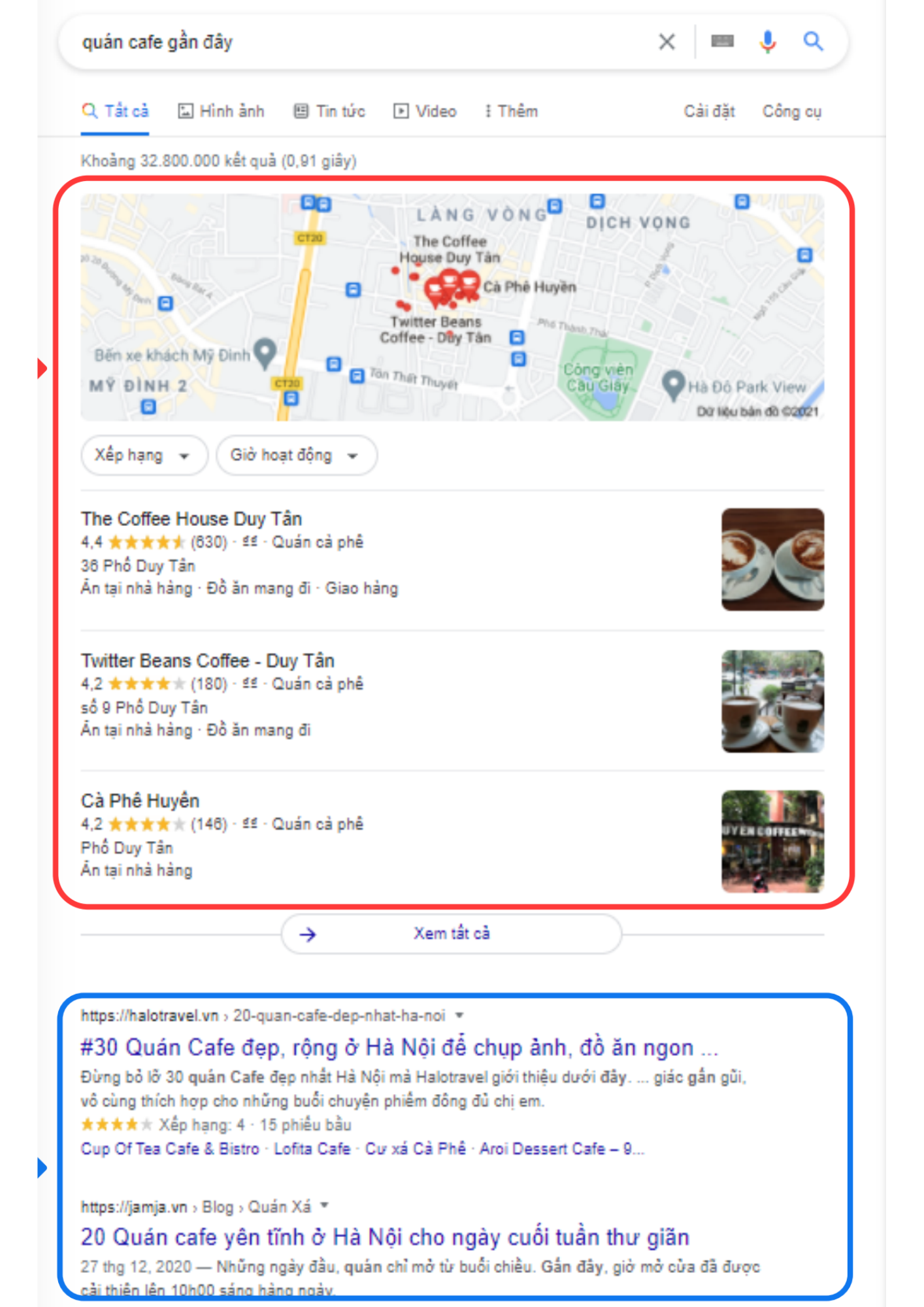 seo địa điểm phục vụ hoạt động marketing khi kinh doanh nhà hàng