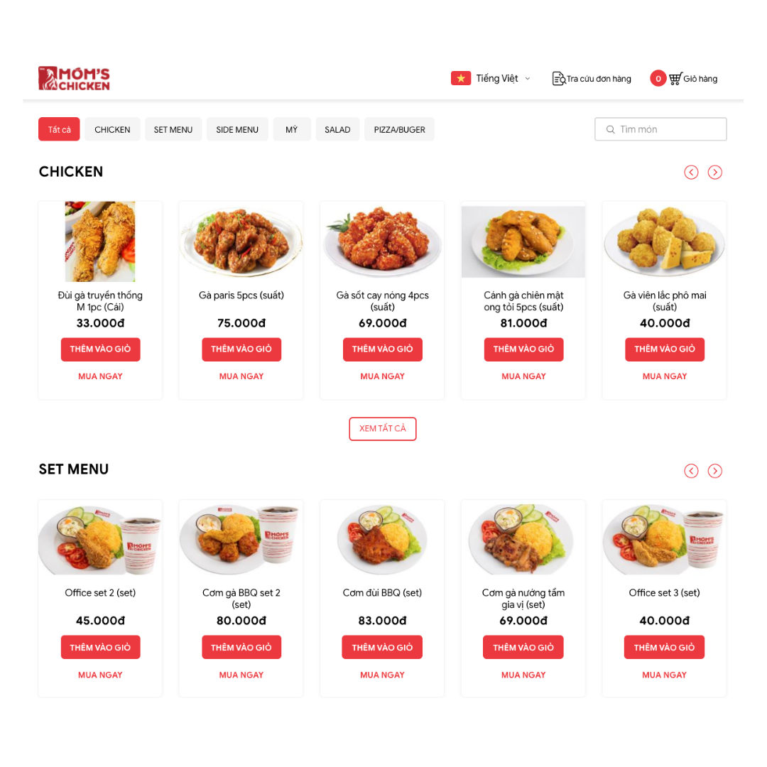bán hàng trên app giao đồ ăn và website order