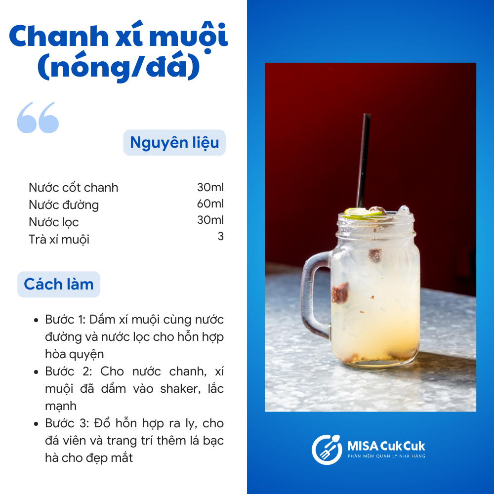 Chanh xí muội (nóng/đá) 