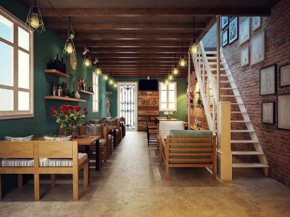 Quán cafe nhà ống mang phong cách vintage
