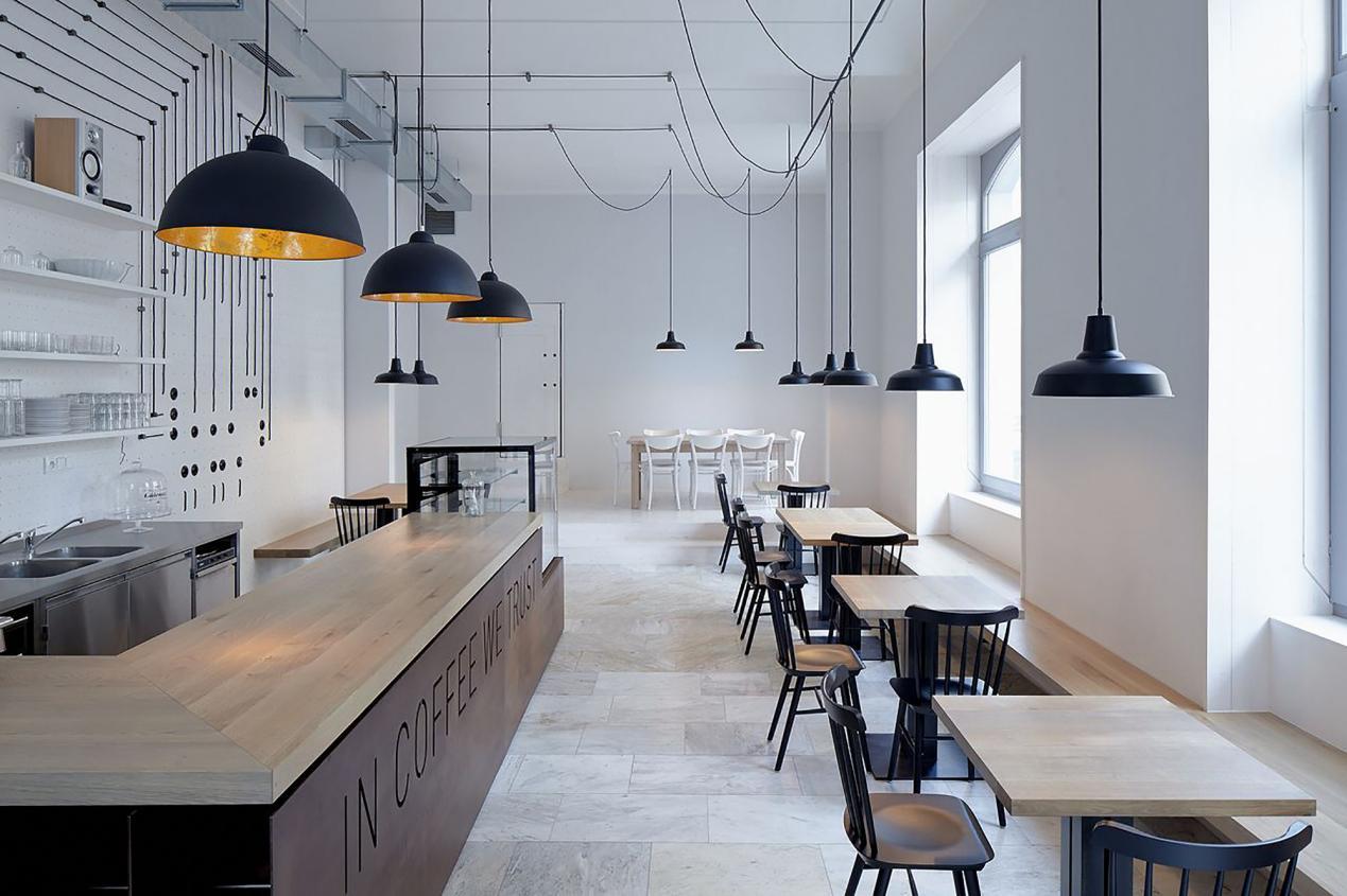 thiết kế quán cafe nhỏ đẹp phong cách hiện đại