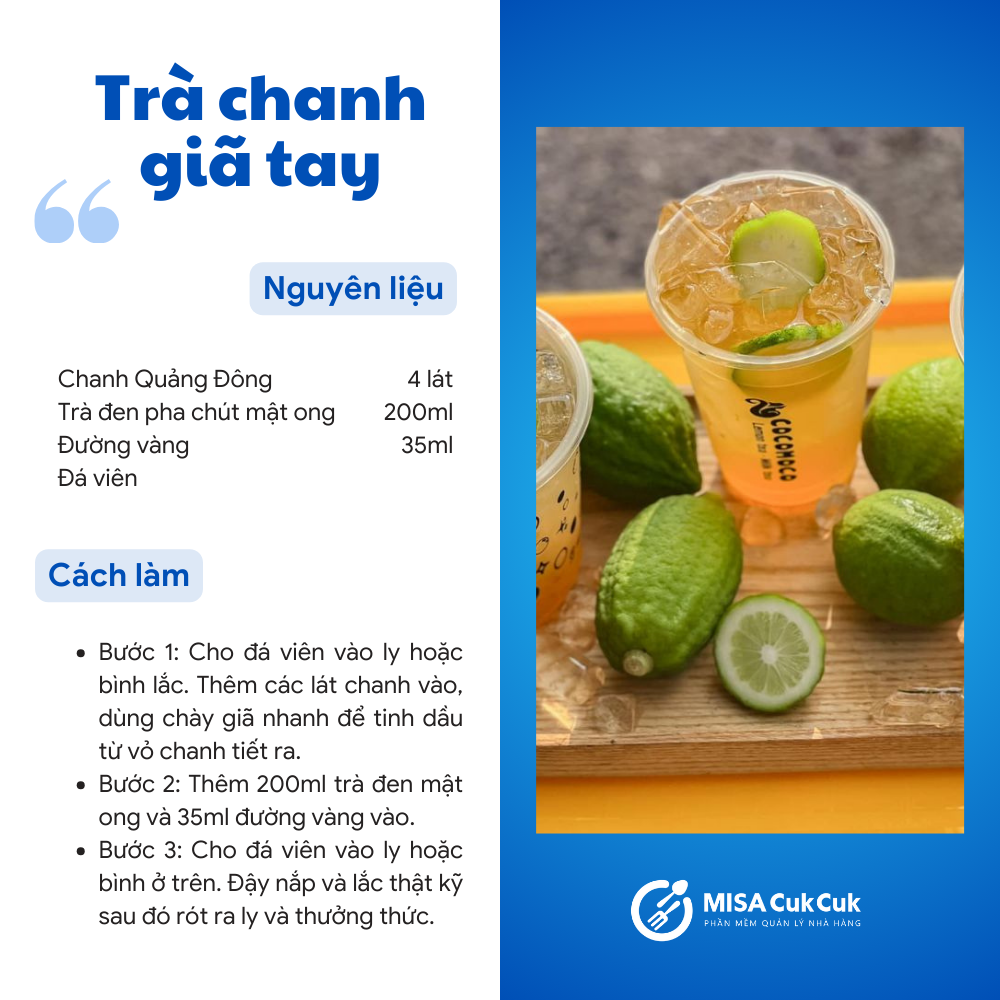 Trà chanh giã tay