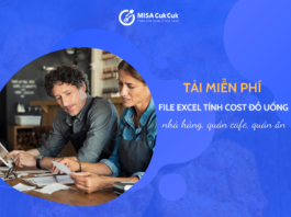 File excel tính cost đồ uống