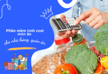 phần mềm tính cost món ăn