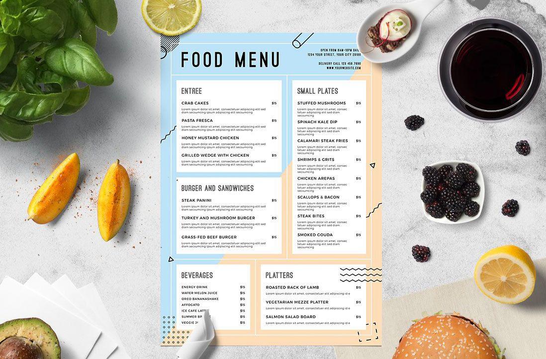 Tuỳ vào từng nhà hàng sẽ có phong cách thiết kế menu khác nhau