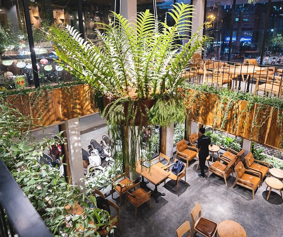 31 Bí quyết thiết kế quán cafe cây xanh mới nhất 2022