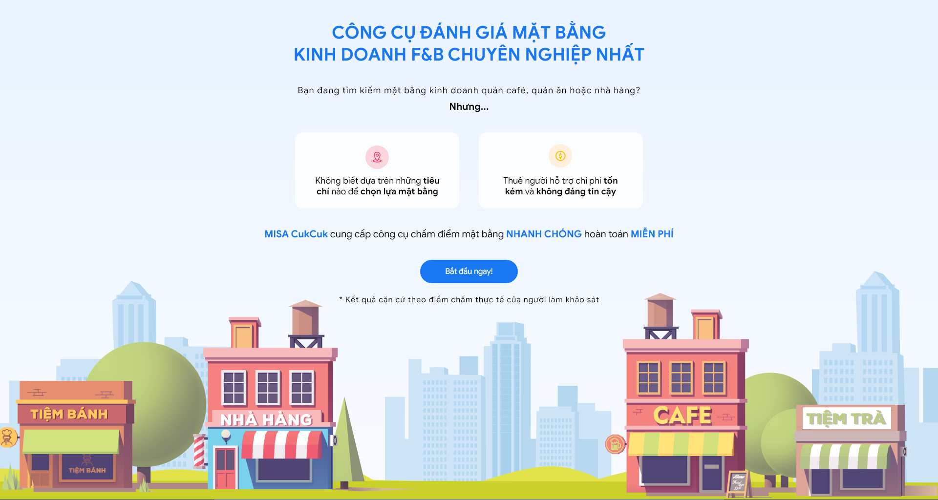 Công cụ chấm điểm mặt bằng