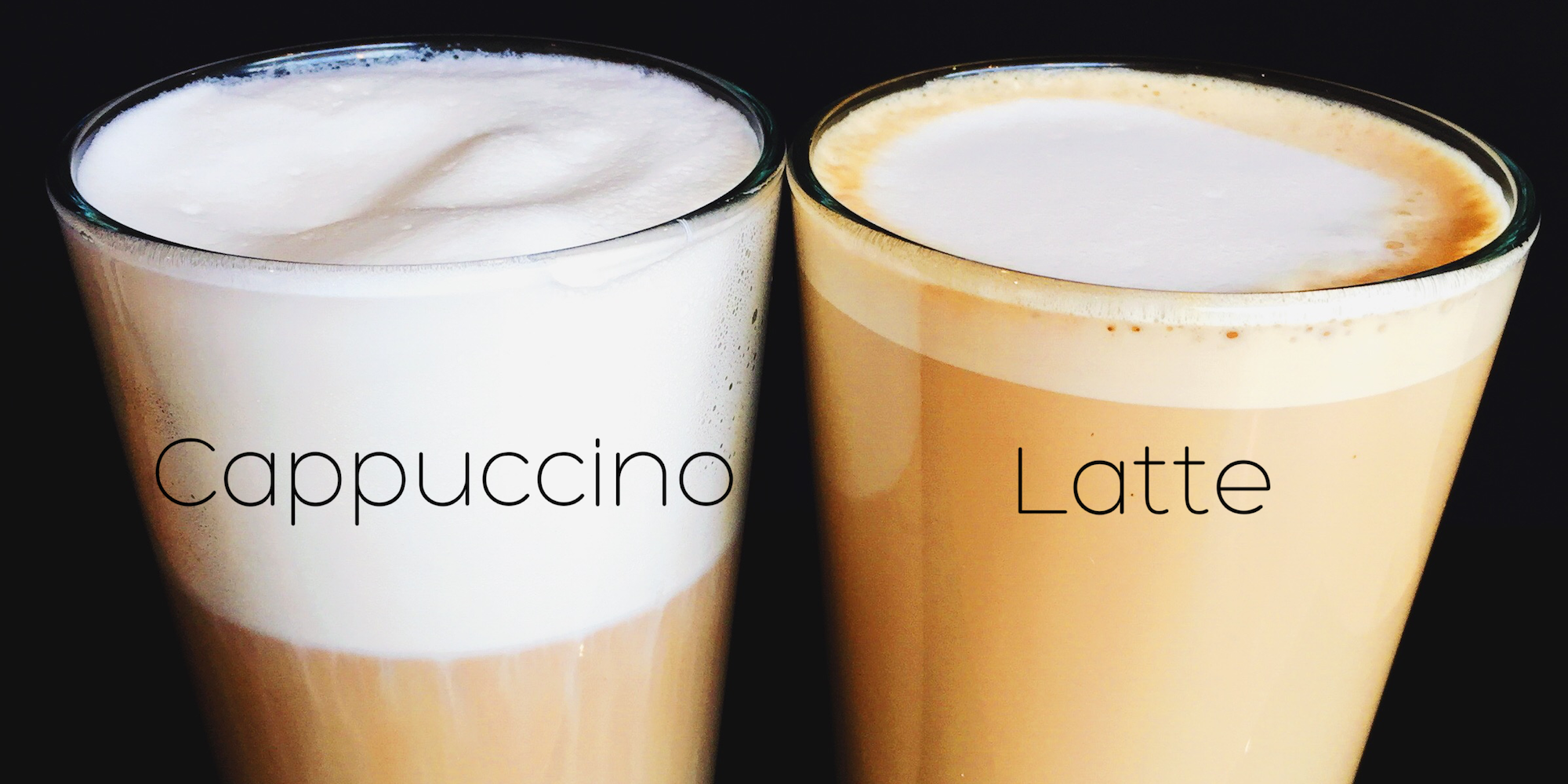 So sánh cà phê latte với Cappuccino