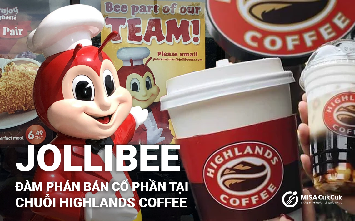 Jollibee đàm phán bán 10-15% cổ phần tại chuỗi Highlands Coffee