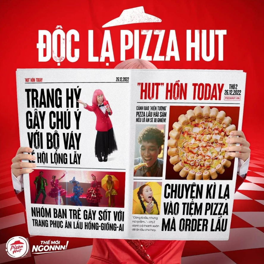 Pizza Hut và loạt chiến dịch quảng cáo mới lạ