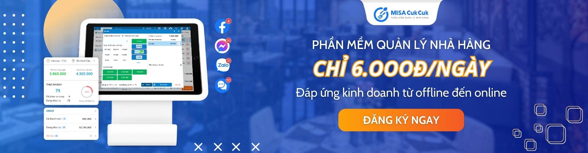 Phần mềm quản lý nhà hàng MISA CukCuk