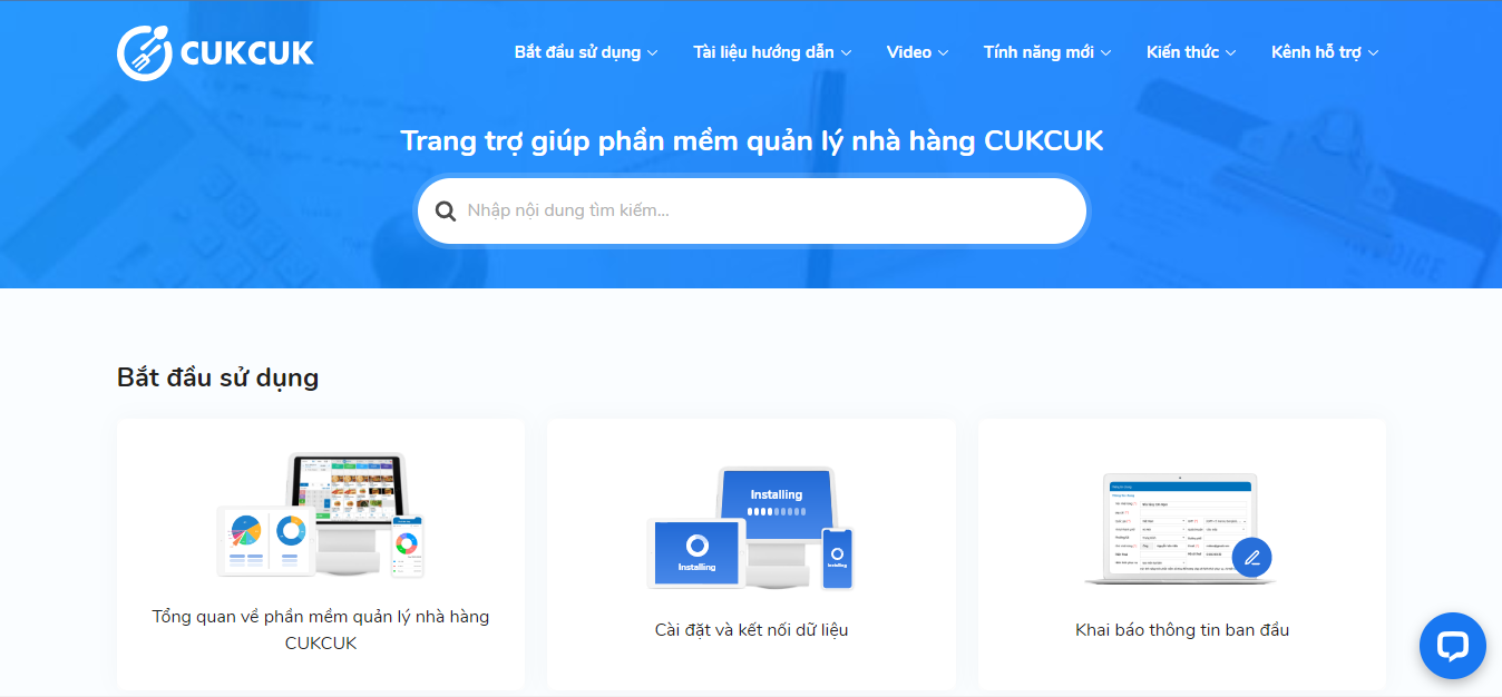 Tài liệu online hướng dẫn sử dụng phần mềm quản lý quán cafe MISA CukCuk