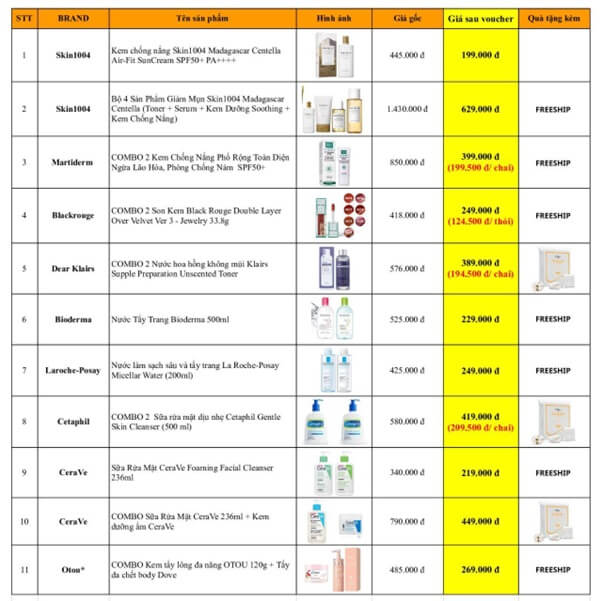 lên danh sách sản phẩm sẽ giới thiệu