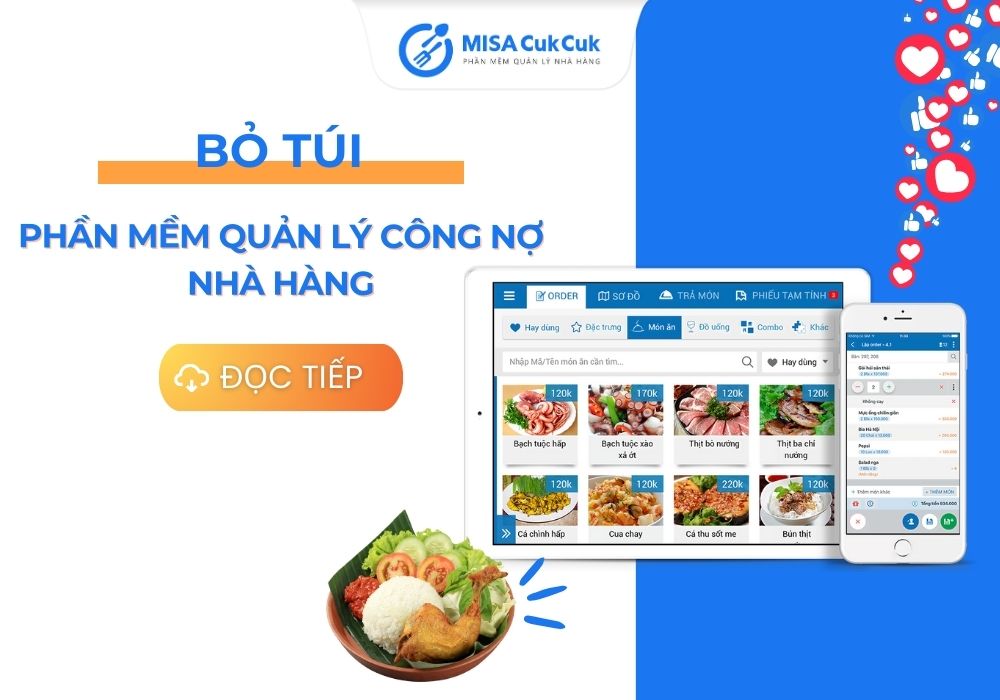 phần mềm quản lý công nợ nhà hàng