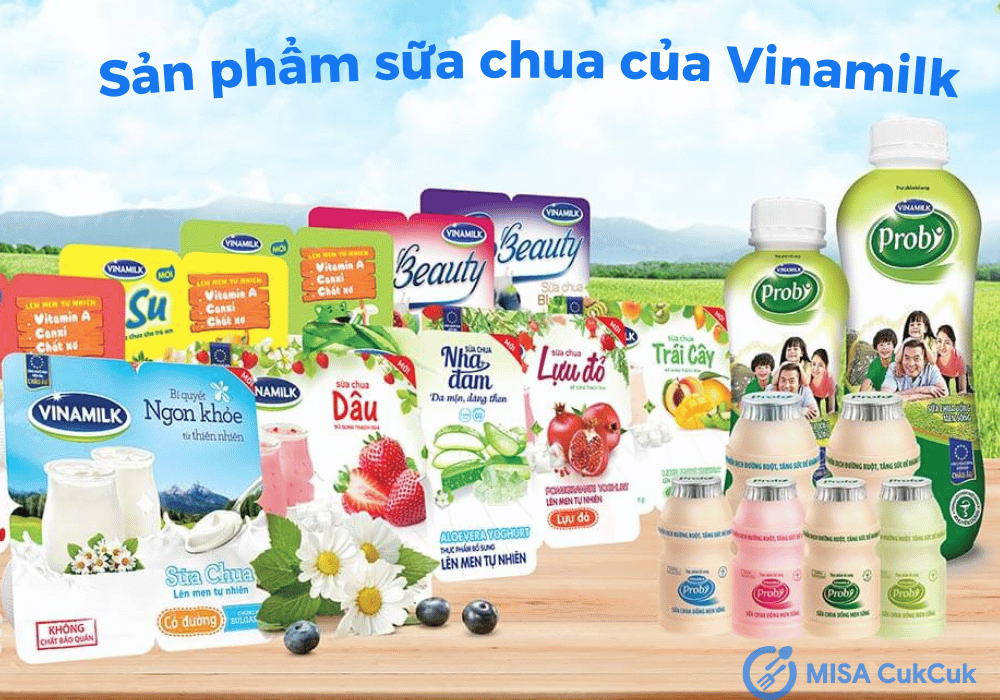 Các loại sản phẩm sữa của Vinamilk