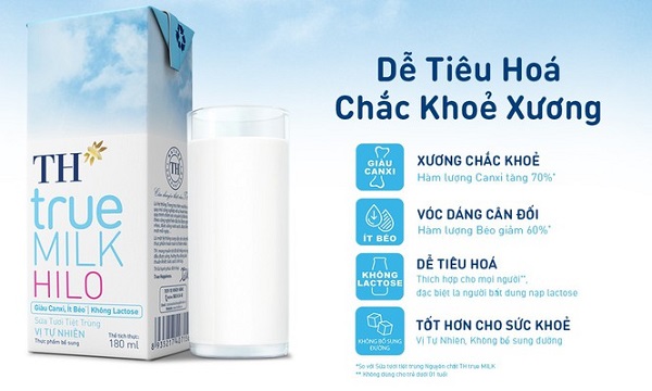 Sữa tươi TH True Milk ít béo