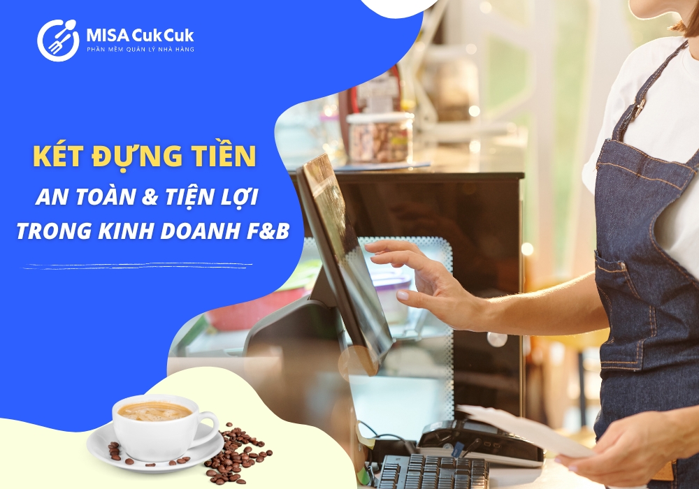 Két đựng tiền thu ngân nhà hàng quán ăn quán cafe