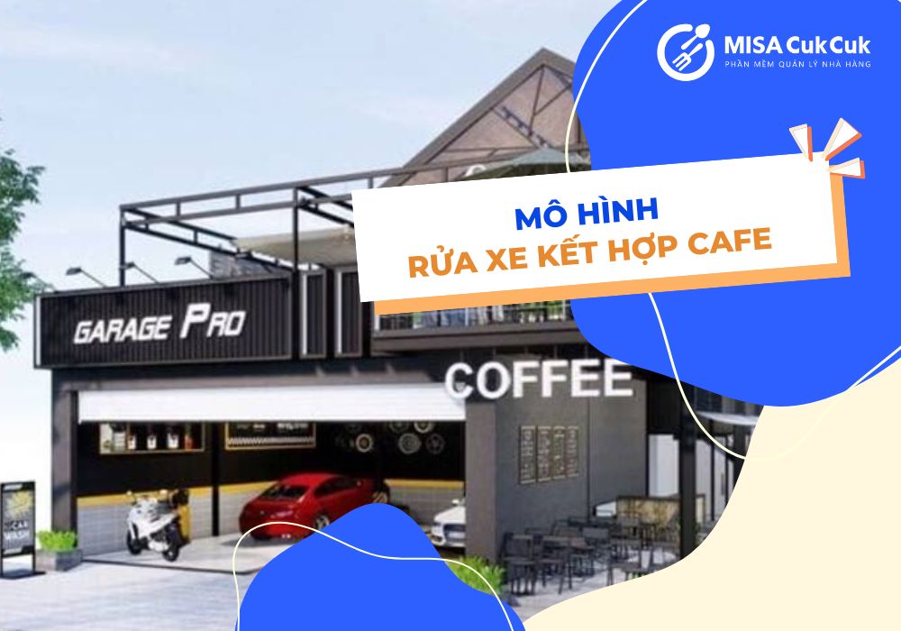 Mô hình rửa xe kết hợp cafe